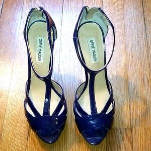 Steve Madden 5 1/2 inch Blue Platform Heels